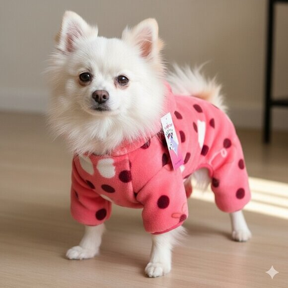 Dog Fall Winter Wear Jumpsuit Overall Coat Small Female Cut Pink NWT - Picture 1 of 12